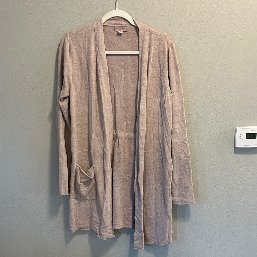 Barefoot Dreams CozyChic Lite Blush‎ Knit Longline Cardigan Sweater
